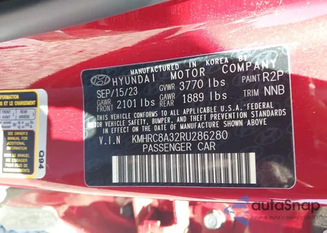 2024 Hyundai Venue Limited z USA, uszkodzony, nr VIN KMHRC8A32RU286280